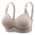 Wireless Gathered Bra for Women – Breathable Full-Support Plus Size Lingerie, Steel-Free Comfort Bra