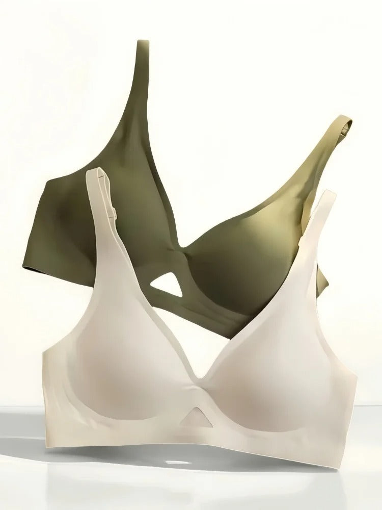 Seamless Push-Up Bralette for Women – U-Back Non-Wire Bra with Mesh Detail, S-XL