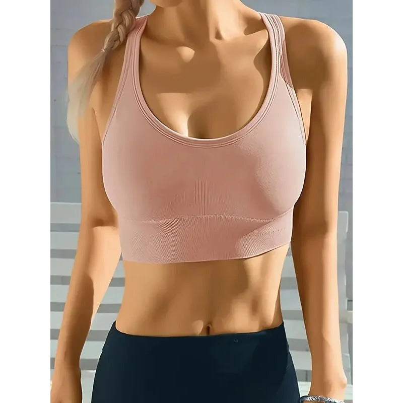 Seamless Push-Up Yoga Bra – Comfy Breathable Sports Tank Bra for Women