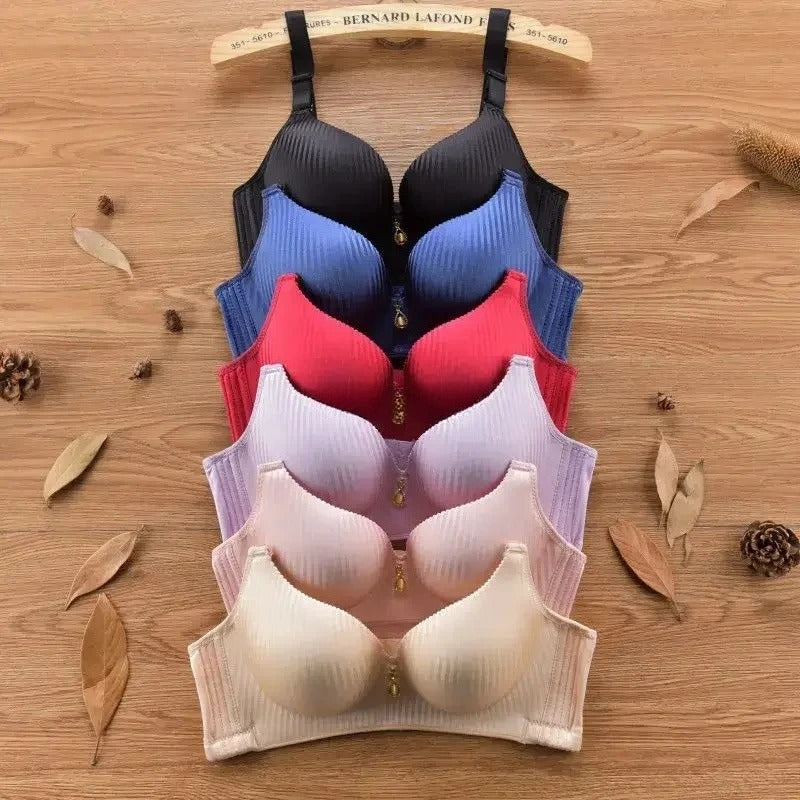 Push-Up Bra with 8CM Thick Padding for Small Chest – Seamless Wireless T-Shirt Bra with Adjustable Straps, Natural Lift Lingerie