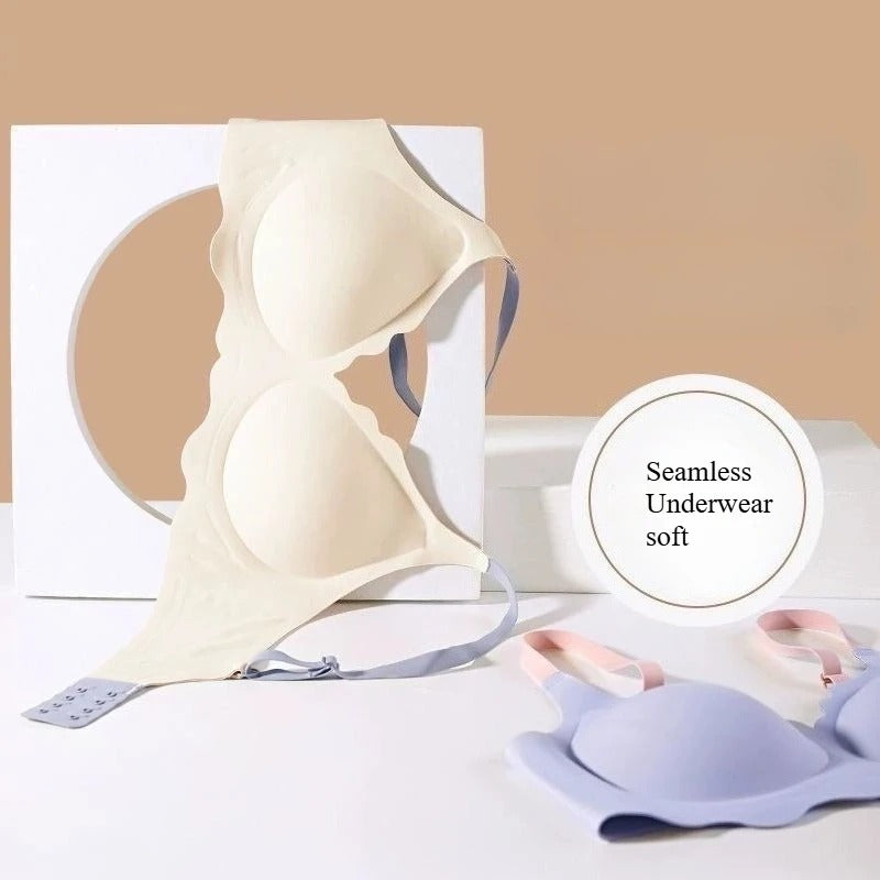 No-Wire Bralette for Women – Adjustable Strap Support Bra with Elegant Open Back Design