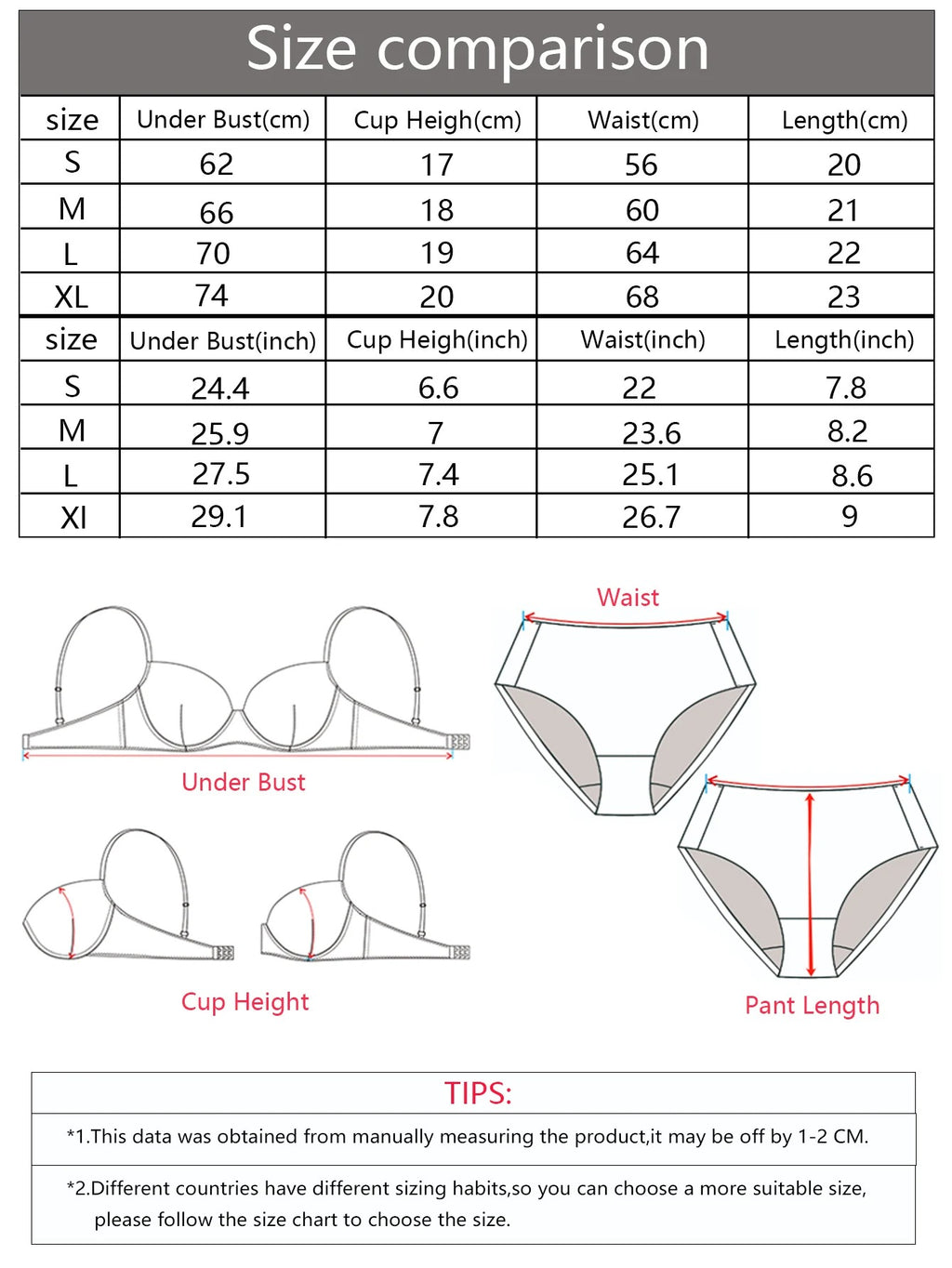 Women's 2-Piece Floral Lingerie Set – Push-Up Gathering Bra & Panty Set, Multi-Color