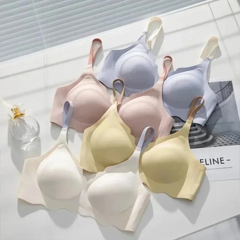 No-Wire Bralette for Women – Adjustable Strap Support Bra with Elegant Open Back Design
