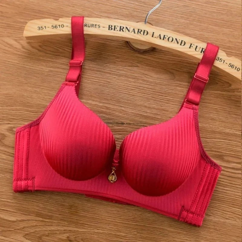Push-Up Bra with 8CM Thick Padding for Small Chest – Seamless Wireless T-Shirt Bra with Adjustable Straps, Natural Lift Lingerie