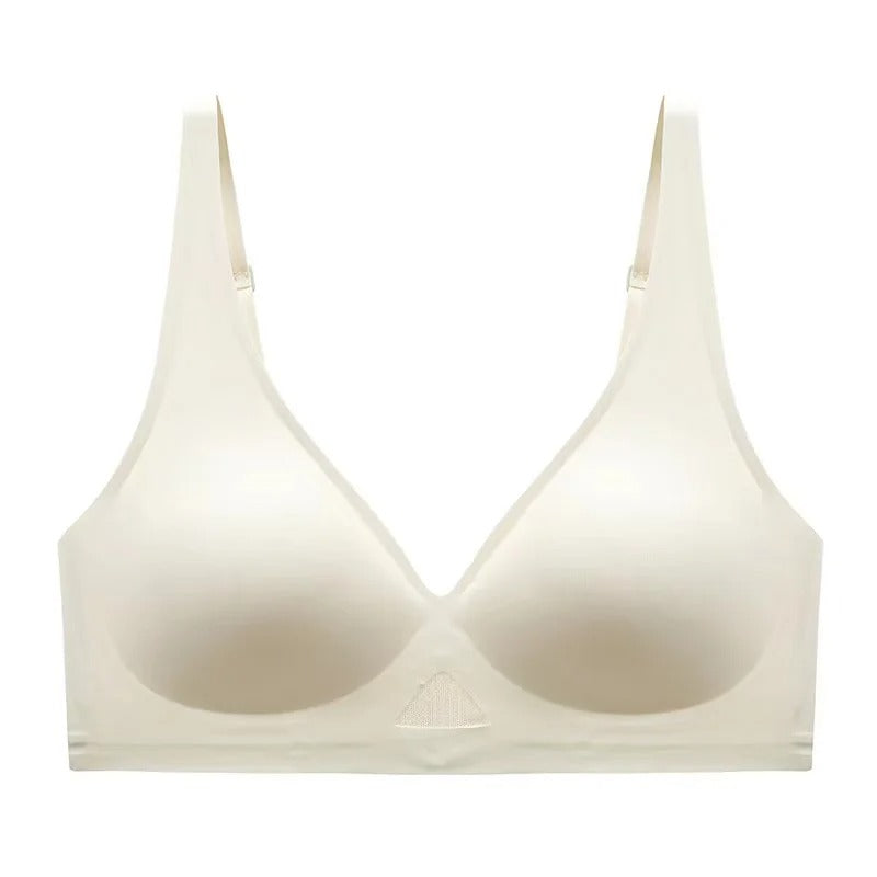 Seamless Push-Up Bralette for Women – U-Back Non-Wire Bra with Mesh Detail, S-XL