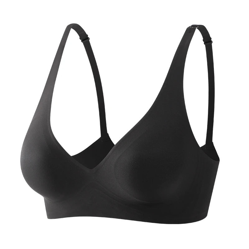 FINETOO Soft Wireless Bra for Women – Deep V Padded Bralette, Seamless Comfortable Lingerie, S-XL