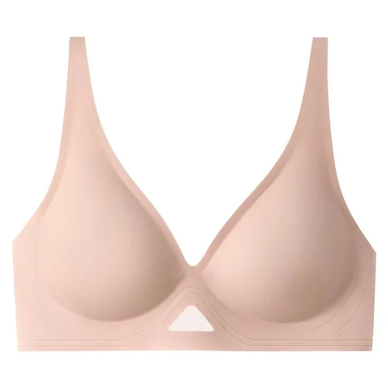 Seamless Push-Up Bralette for Women – U-Back Non-Wire Bra with Mesh Detail, S-XL