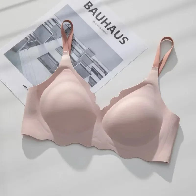 No-Wire Bralette for Women – Adjustable Strap Support Bra with Elegant Open Back Design